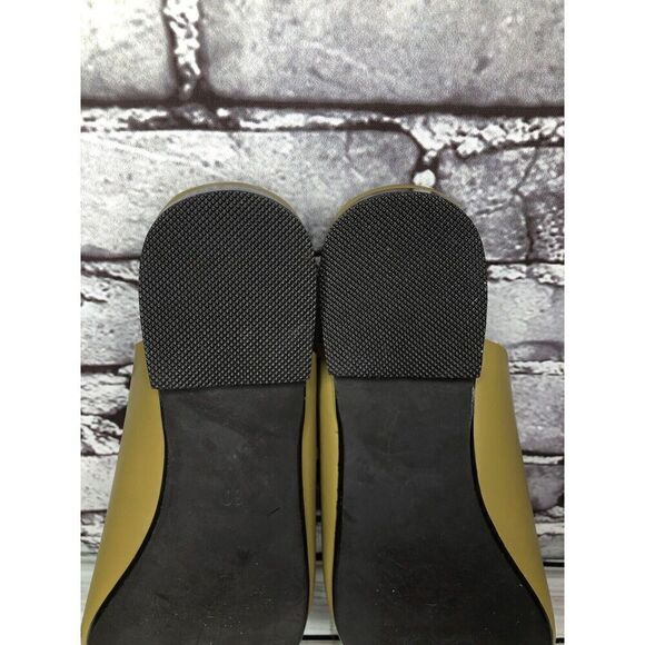 Antonio Miguel Mango Green Leather Center Cut Mules Flats Women Sz 5M US/35EU - Picture 13 of 16